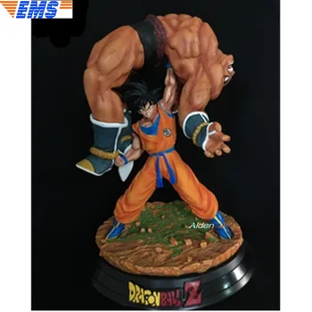 

17" Dragon Ball Z Statue Super Saiyan Bust Son Goku Lift Up Nappa Full-Length Portrait GK Action Model Toy BOX 43CM Z2605