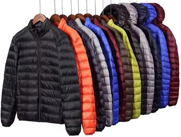 COGOXO Brand Autumn Winter Light Down Jacket Men's Fashion Hooded Short Large Ultra-thin Lightweight Youth Slim Coat H1