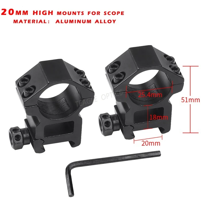 20MM(HIGH) SNIPER LT 4-16X50 AOGL прицелы для охоты тактический оптический прицел полноразмерный стеклянный гравированный прицел RGB прицел для винтовки с подсветкой 4 - Цвет: 20MM(HIGH)