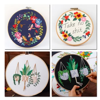 

Plant Patterns 3D DIY Cross Stitch Kits Handmade Crafts Sewing Supplies Embroidery Materials Package Needlework Set Home Decor