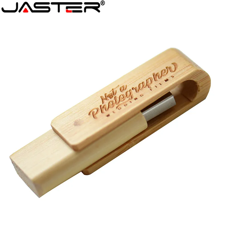 JASTER горячий USB2.0 деревянный вращающийся флеш накопитель USB 4 ГБ 8 16 32 64 Свадебный