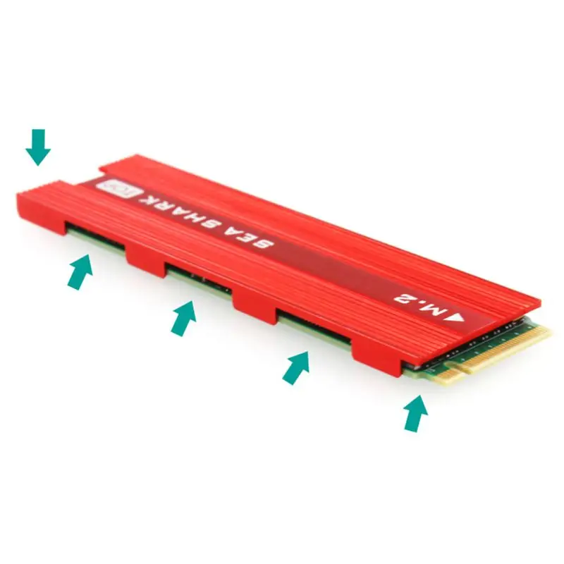 Алюминиевый радиатор NVME NGFF M.2 U.2 теплоотвод теплопроводность силиконовый вафельный охладитель