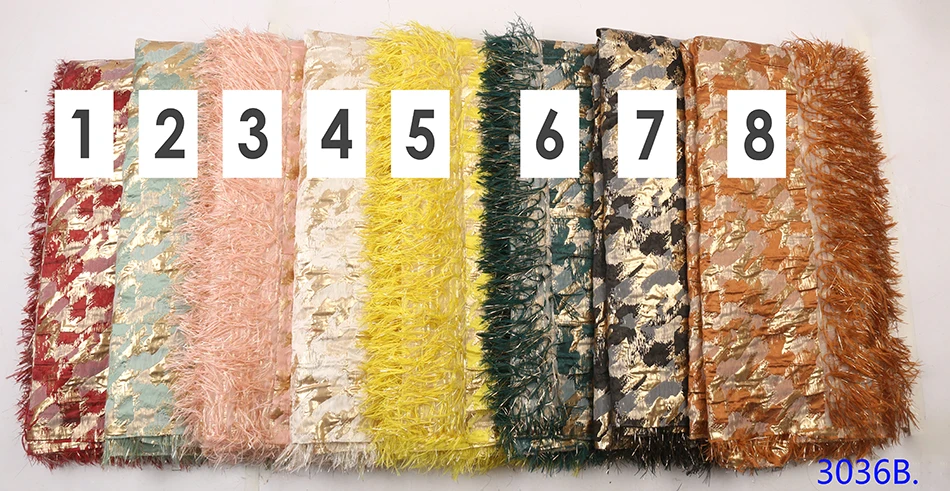 NIAI African Lace Fabric High Quality Lace Material Tulle Nigerian Brocade Mesh Lace Fabrics For Wedding Dress XY3036B-2