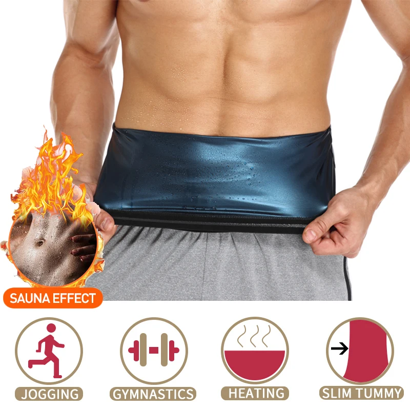 SHAPERX Waist Trainer Sauna Band Compression Back Support Body Shaper Weight Loss Sweat Belt for Men/Women UK-DT8010-Red-S 