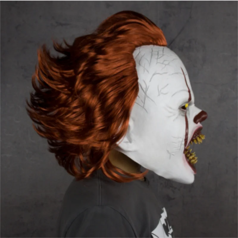 Маска клоуна Pennywise Стивен Кинг это латексная светодиодный маска Ужас Хэллоуин косплей реквизит