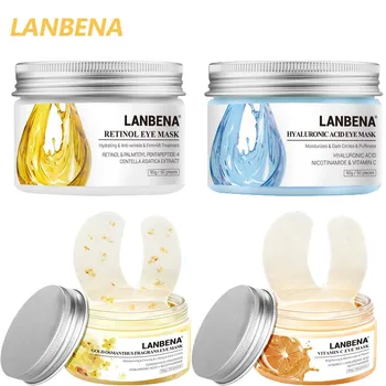 

LANBENA Vitamin C Eye Masks Moisturizing Fragrans Eye Patches Serum Anti-Puffiness Dark Circle Skin Care Firming Eyes Skin TSLM1