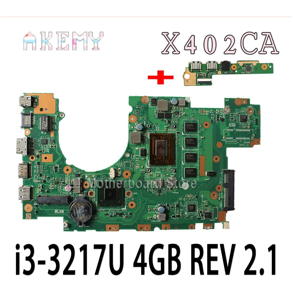 Отправка платы + X402CA материнская плата i3-3217U 4 Гб RAM REV 2 1 Для For Asus X502C X402C F402C