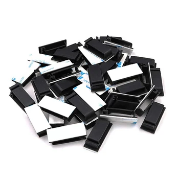 

50 PCS/Lot Cable Organizer Clips Cable Winder Drop Cable Holder Cord Management Desk Wire Tie Fixer Car Wire Clip