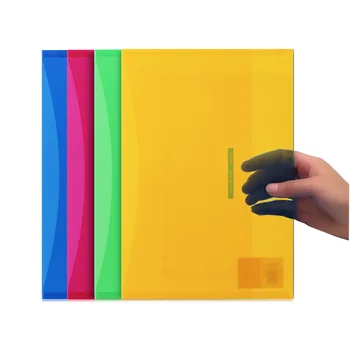 

KOKUYO Translucent A4 Document Folders Candy Colors No Buttons Paper Bills Storage Bag WCN-TCF6110