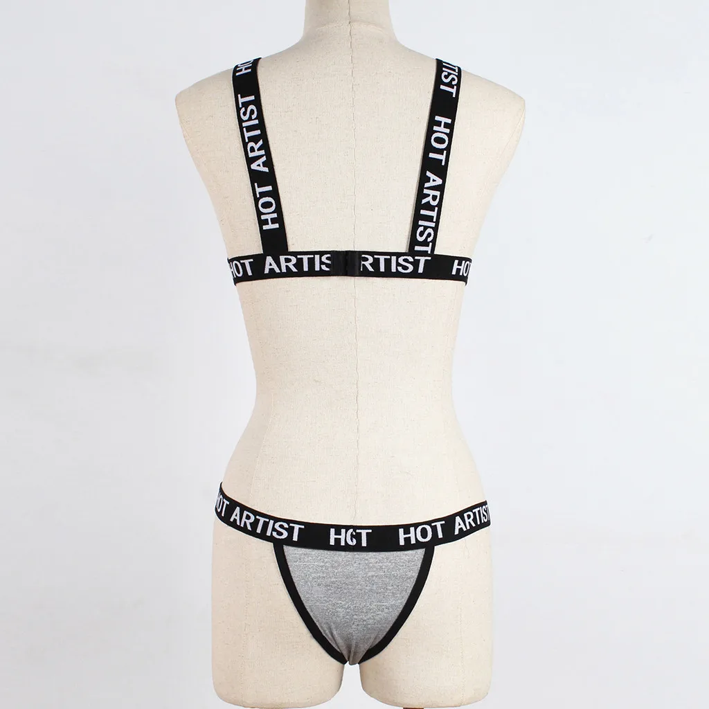 Женский комплект бюстгальтера сексуальное нижнее белье корсет с надписями и