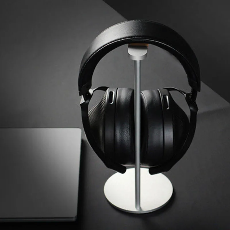 New universal headphone stand Metal support top leather wrap Protect your headphones Stylish and convenient