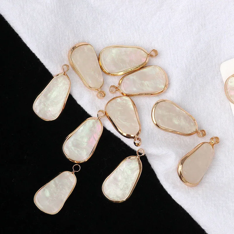 

6pcs fashion european american style vintage gold irregular resin imitation shell pendant earrings for women jewelry accessories