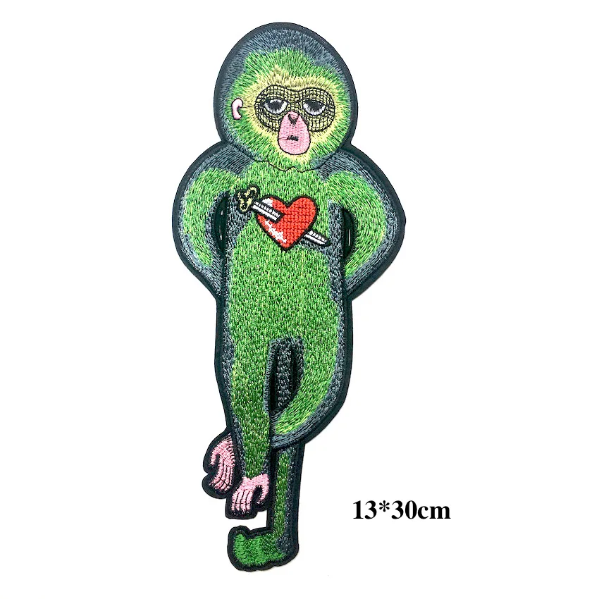 1 вещь в комплекте модная крутая с изображением зеленой обезьянки нашивка