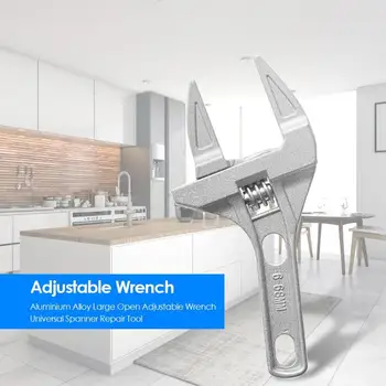 

Aluminium Alloy Large Open Adjustable Wrench Universal Spanner Repair Tool