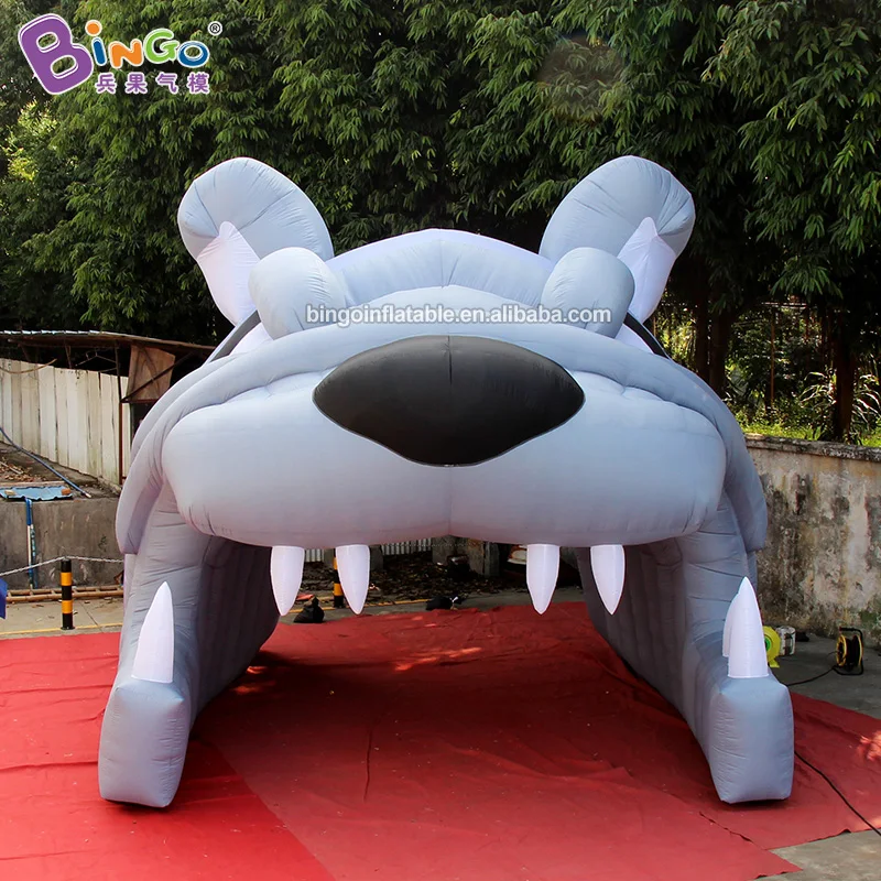 Personalized 4.8x4.5x3.8 Meters Inflatable Bulldog Head Tunnel Tent For Outdoor Event - BG-T0259 5