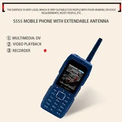 S555 – téléphone portable à bouton pour personnes âgées, avec lampe de poche, grand Volume, calendrier, réveil, Social, Bluetooth, 2G, Machine de sauvegarde européenne 