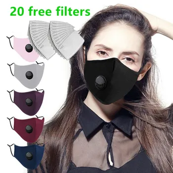 

PM2.5 Mask Respirator Washable Reusable Masks Cotton Unisex Mouth Face Mask Filter Anti Pollution