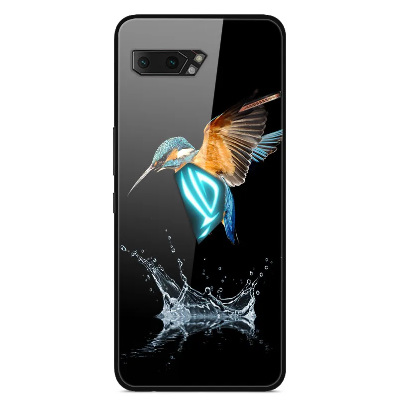 Для Asus ROG Phone II ZS660KL чехол 6,59 ''стеклянная жесткая задняя крышка для ROG Phone 2 ZS660KL чехол для телефона s бампер игровой телефон 2