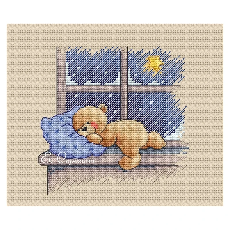 Cross Stitch Kit Kids Gift Full Cotton Print 11CT14CT18CT Hand Embroidered Material Package Linen