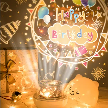 

Dream Sky Light With 6pcs Dream Projection Film Starry Sky Projector Lamp Rotating Night Light Girlfriend Children Birthday Gift