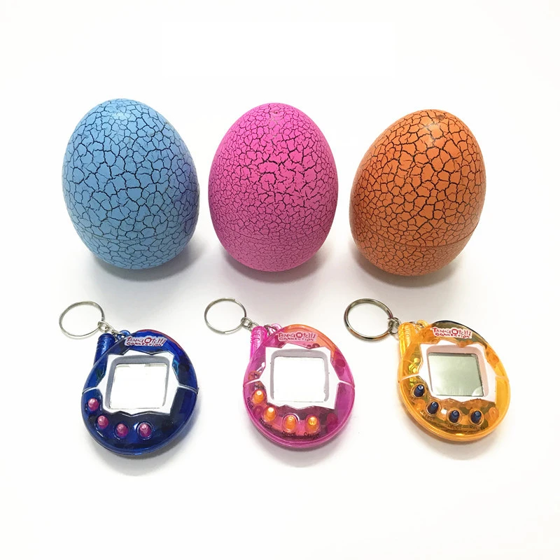 Tumbler juguetes con luz Led-máquina electrónica Virtual para mascotas, juguete electrónico Retro de dinosaurio Tamagochi, juguete portátil