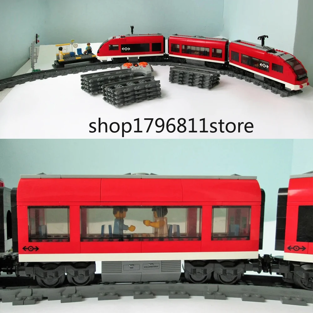 28032, 763 шт, набор моделей для скоростного пассажирского поезда Technic City, строительный блок, 763 шт, кубики, игрушки в подарок, совместимы с городским 7638