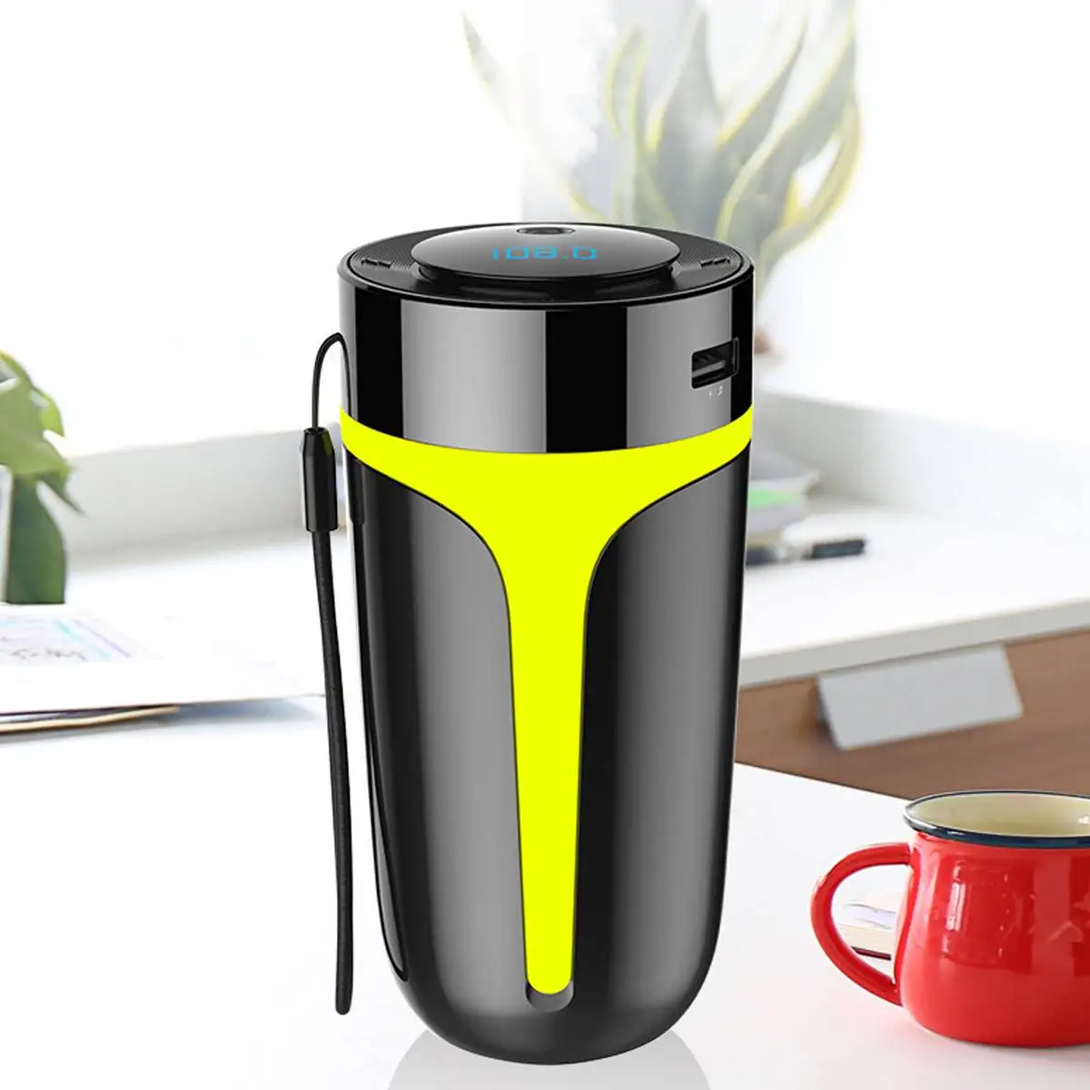 Многофункциональный Автомобильный Спрей-увлажнитель Usb зарядное устройство 7 цветов лампа с рассеянным светом Mute увлажнение FM 5,0 bluetooth приемник mp3-плеер