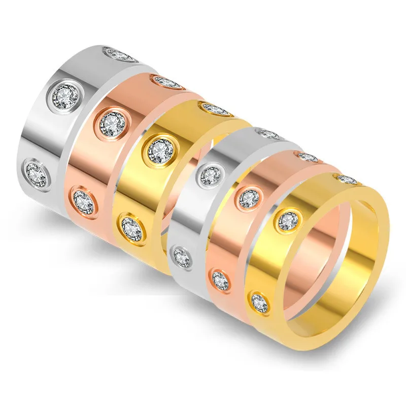 Stainless Steel Ring Gold Color Ring Couples Rings Wedding Rings-For Women Men Couple