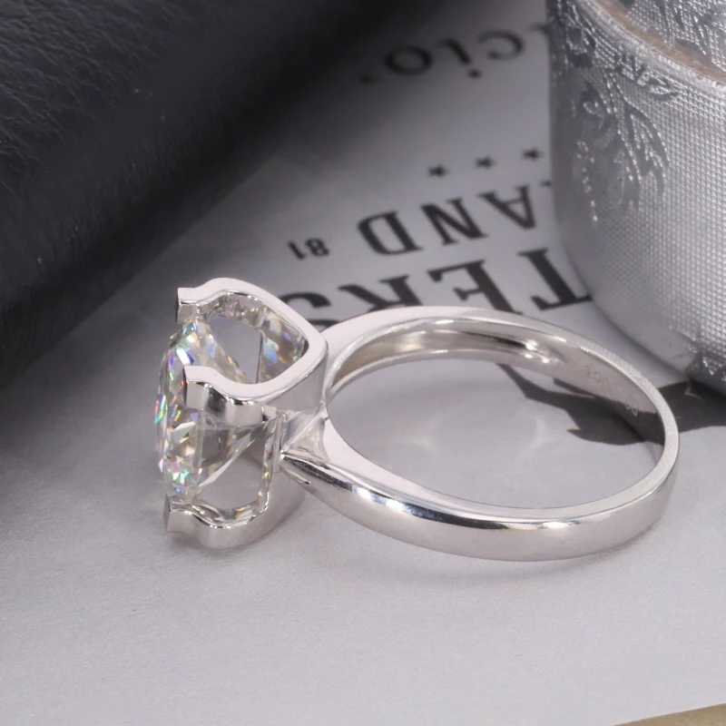 Starsgem 18K Тест Положительный 3ct DEF Moissanite кольцо Высокое качество VVS Moissanite юбилейное кольцо для женщин