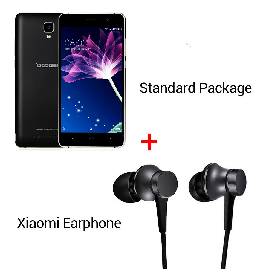 Сейчас DOOGEE X10s мобильные телефоны 5,0 дюймов ips 8 Гб Android6.0 смартфон Dual SIM MTK6580 5.0MP 3360 мАч WCDMA GSM мобильный телефон - Цвет: Black n Earphone