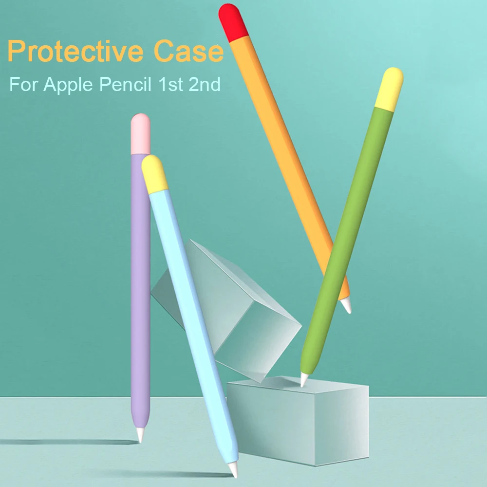 Apple Pencil 2 Case Pencil 1st 2nd Case Tablet Touch Stylus Pen Protective Cover Pouch Portable Soft Silicone Cover touch screen stylus stylus pen apple pencil case apple pencil cover