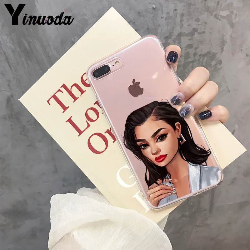 Yinuoda VOGUE Art Princess Girls Female boss coffee Чехол для телефона iPhone 8 7 6 6S Plus X XS max 10 5 5S SE XR Coque