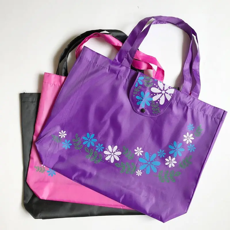 Новая женская складная сумка для покупок многоразовая Цветочная сумка Большая вместительная Ткань Оксфорд Повседневная сумка для продуктов прочная женская сумка-тоут