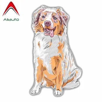 

Aliauto Australian Shepherd Dog Cartoon Fashion Car Decoration Sticker Waterproof Reflective Cover Scratches Decals,15cm*8cm
