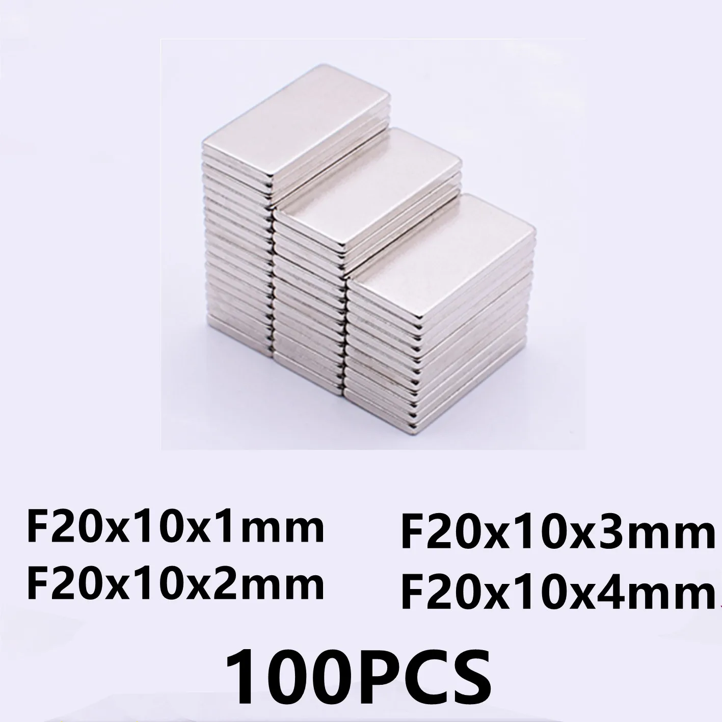 

100PCS/LOT Magnet 20*10*1 20*10*2 20*10*3 20*10*4 N35 NdFeB MAGNET 20x10x1 20x10x2 20x10x3 20x10x4 Neodymium Magnets