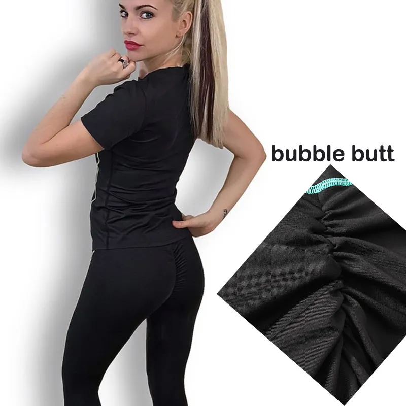 Women 2 Piece Set bubble butt high waist legging yoga shirt Outdoor Sportswear Fitness suit Sport outfit for woman yoga set,sports set,gym workout set,sportswear set,fitness set,sports bra set,yoga pants set,sports set shorts