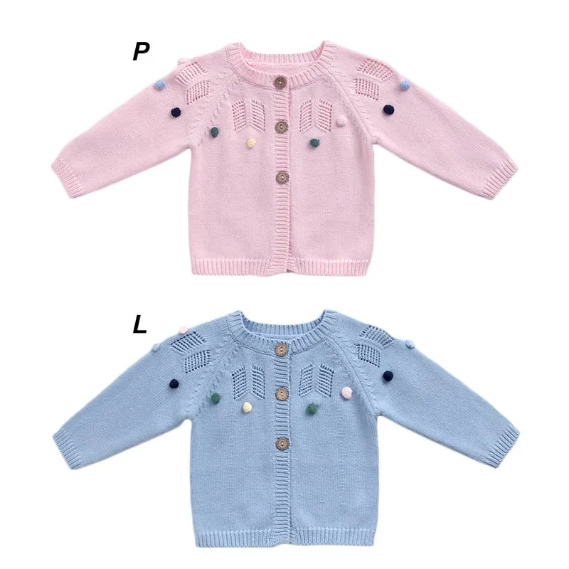 Вязаная одежда для малышей; осенний свитер для новорожденных; хлопок; свитер для маленьких девочек и мальчиков; кардиган; пальто