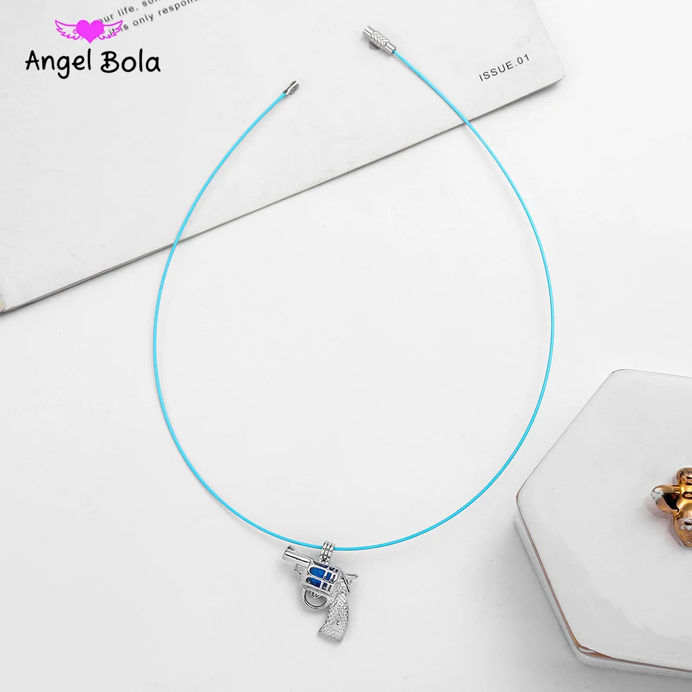 Ожерелье чокер с бусинами для пистолета искусственная жемчужная клетка