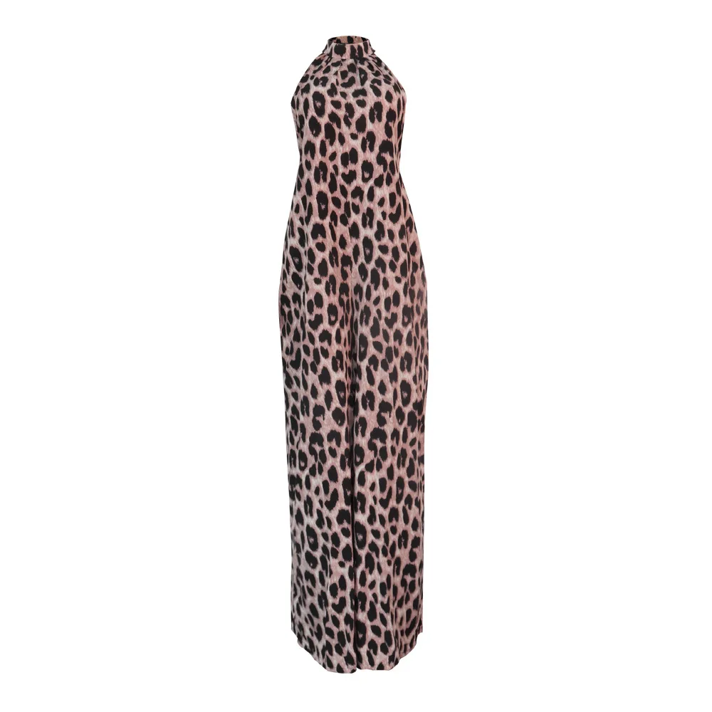 ChocoMist Jumpsuits Sexy Leopard Backless Design Jumpsuit VK2006