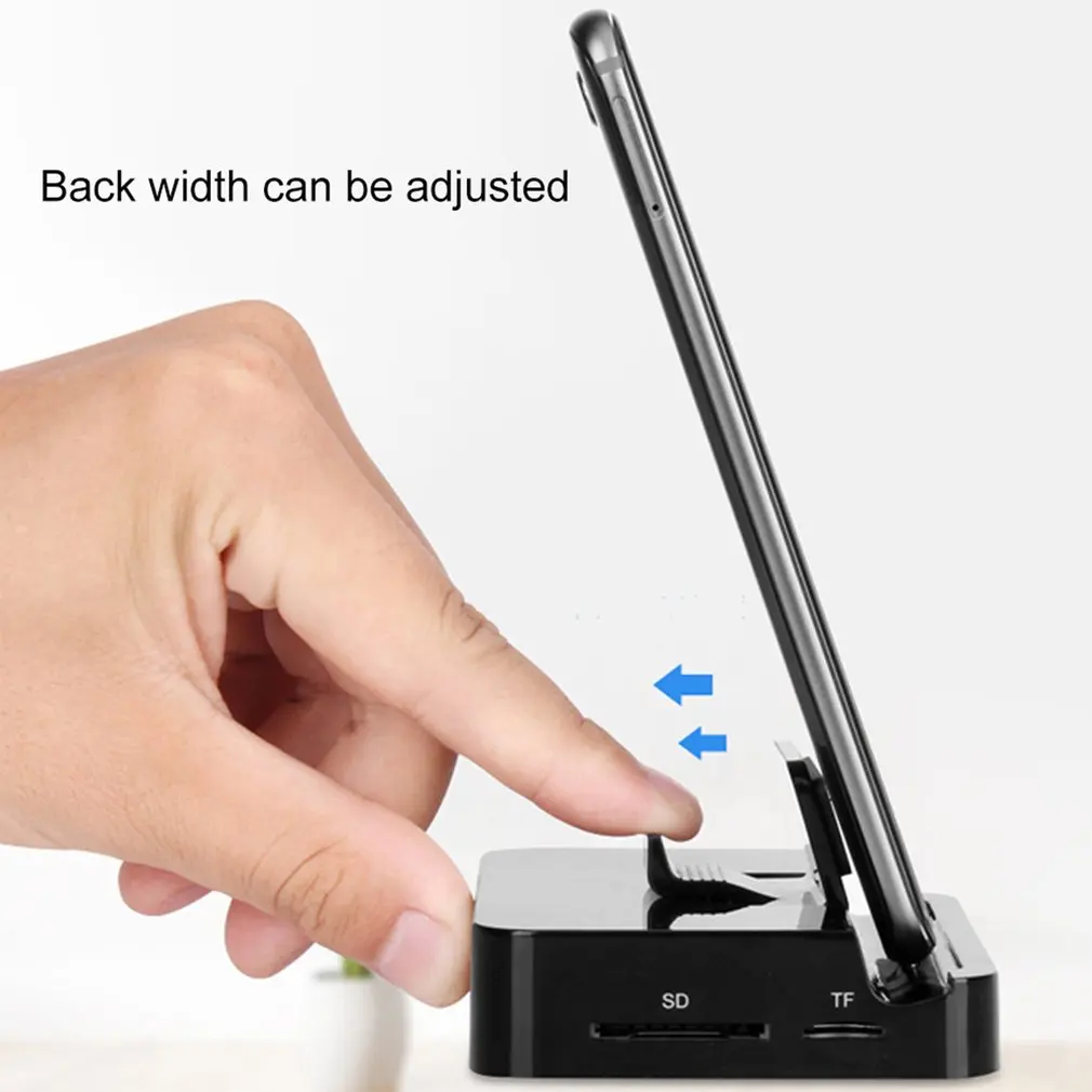 6 в 1 мульти Poorten type-C HDMI 2 USB3.0 Geheugenkaart TF 4K концентратор USB-C адаптер type-c mobiele telefoon док-станция