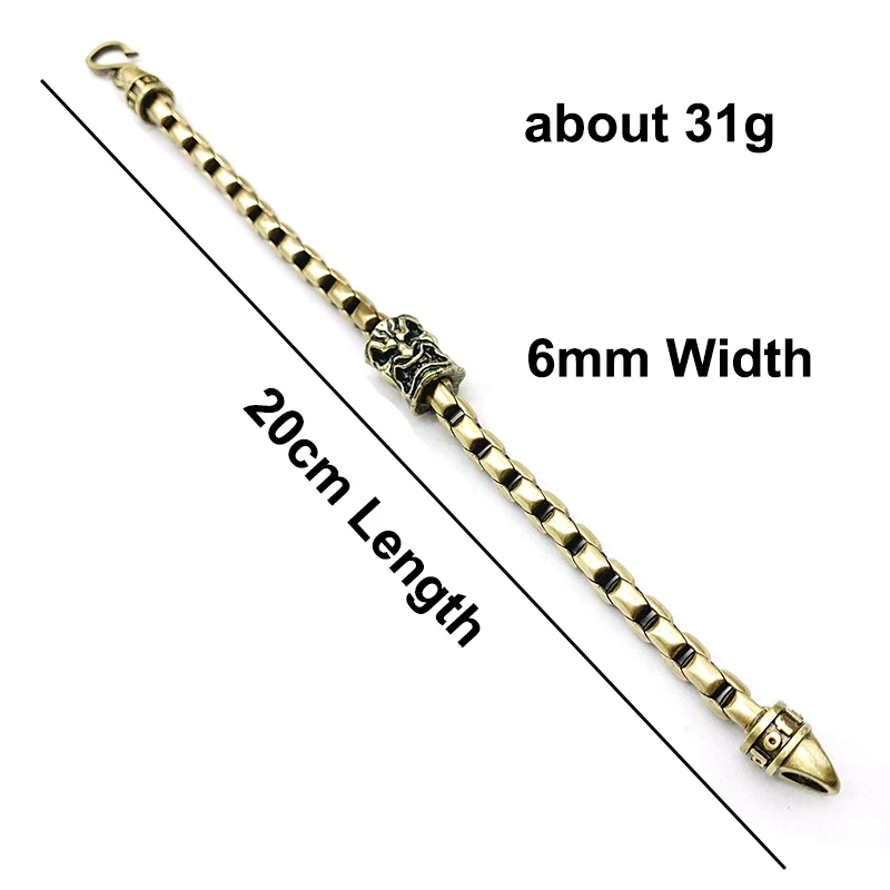 skull brass chain bracelet (8)