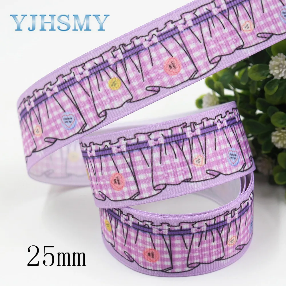 YJHSMY I-191221-2792, 25 мм 10 ярдов мультфильм любовь печатных корсажные ленты, лук кепки, одежда, День Святого Валентина DIY украшения