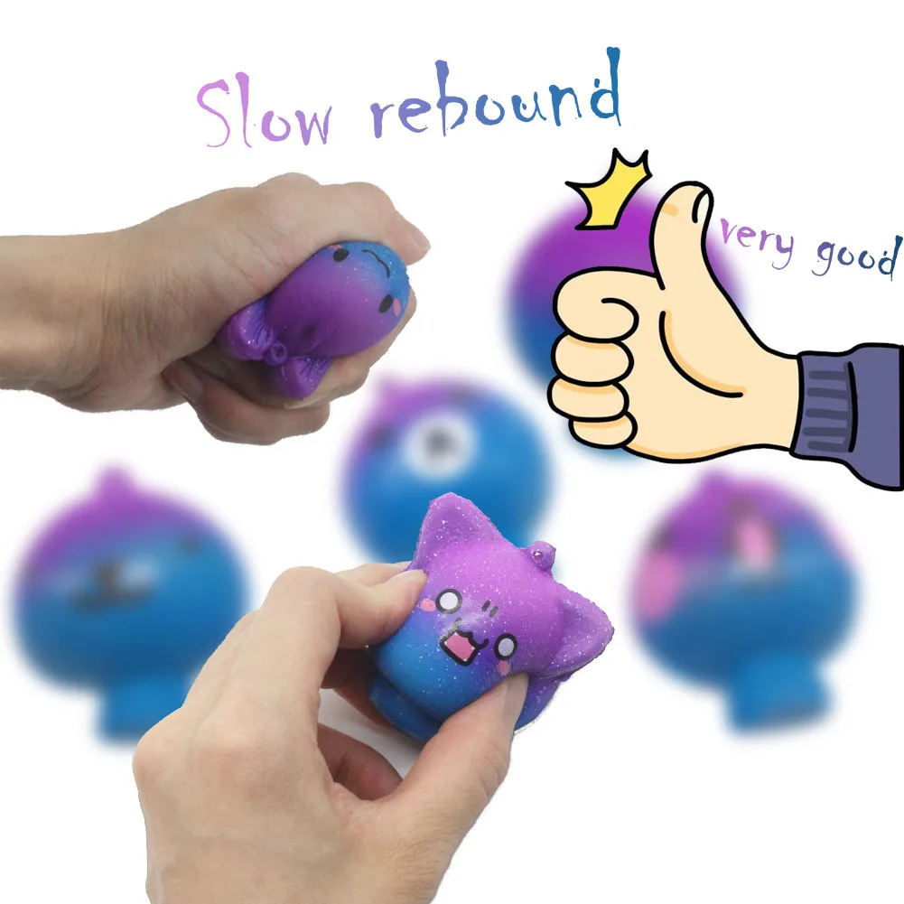 Squishies Galaxy хлеб медленно поднимающийся мультфильм крем Ароматические игрушки для снятия стресса Звездный хлеб декомпрессионная игрушка медленное восстановление Pu игрушка
