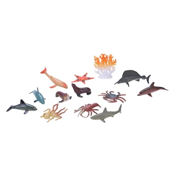 

Model Plastic Animal Figure Toy Set of 12 pcs(ocean)