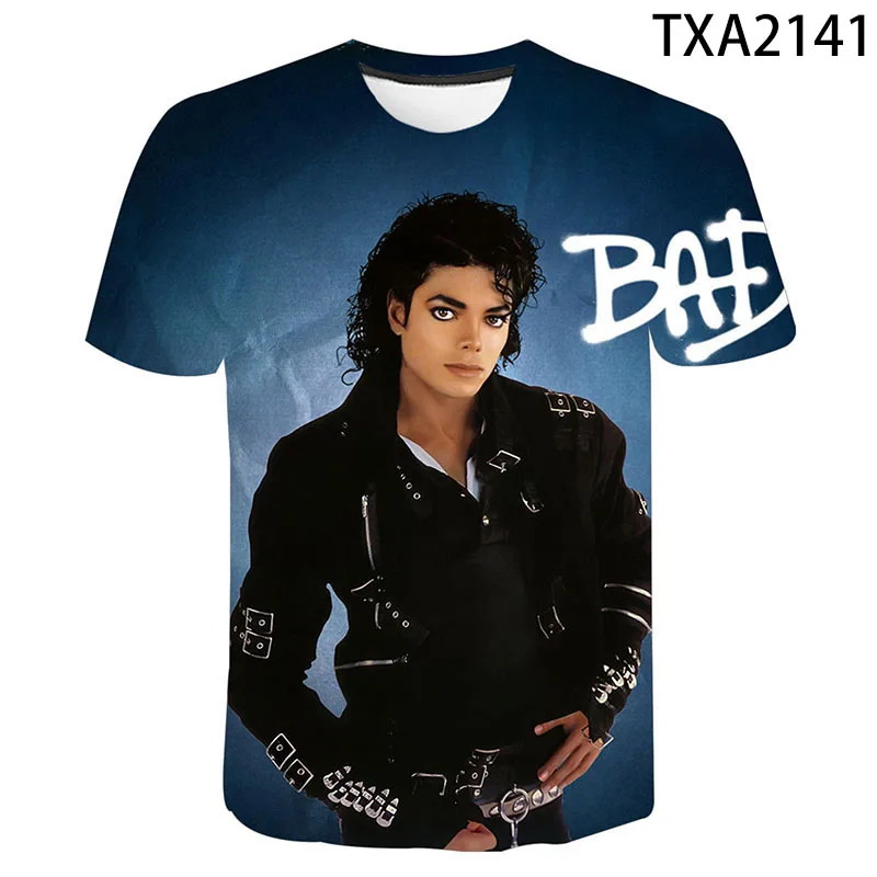 T-shirt Michael Jackson funko pop nostalgic fashion men's and women's T-shirt children's hip-hop king top oversized T-shirt top