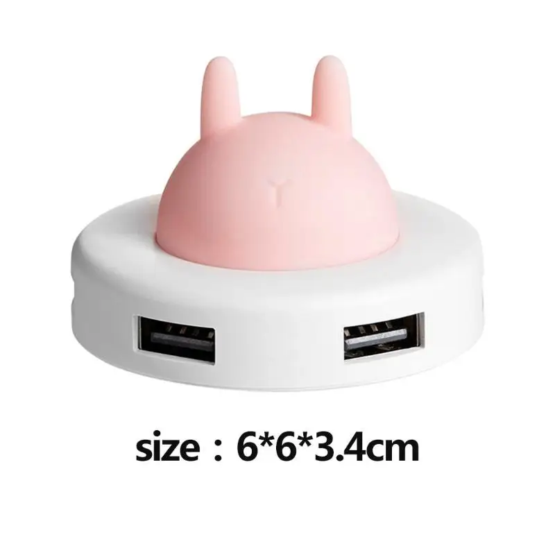 Многотипный usb-разветвитель, концентратор 3,0, USB, несколько, 4 порта,, креативный, удобный разветвитель, офисный, настольный, поставка - Цвет: Pink