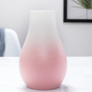 

Gradient Frosted Ceramic Vase Large Fresh Home Decoration