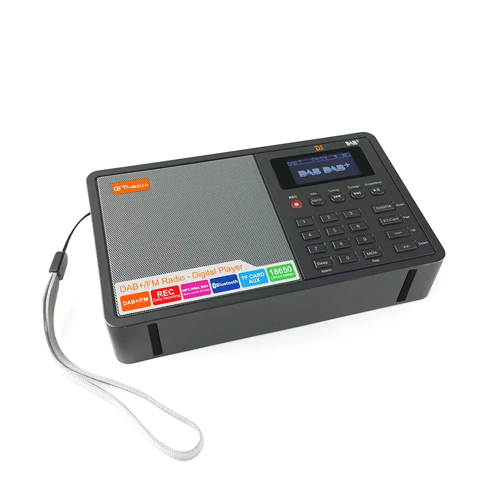 Bluetooth DAB+ fm-радио Портативный hifi карта динамик цифровой Мультимедиа MP3 музыка громкий динамик Кемпинг Туризм Спорт на открытом воздухе радио