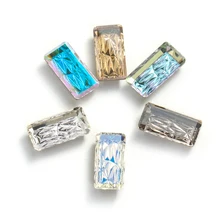 

Astrobox 07x14mm 10x20mm Rectangle Relief Nail Art Crystal Loose Gem Beads Glue On Rhinestone DIY Nails Decoration Accessories