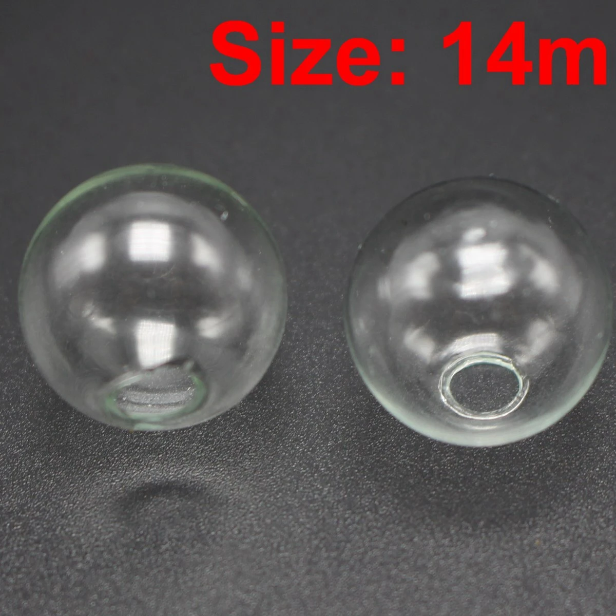 20 Clear Mini Lightbulb Globe Glass Bottle Vial With Hole 14mm For Earring Pendants | Украшения и аксессуары